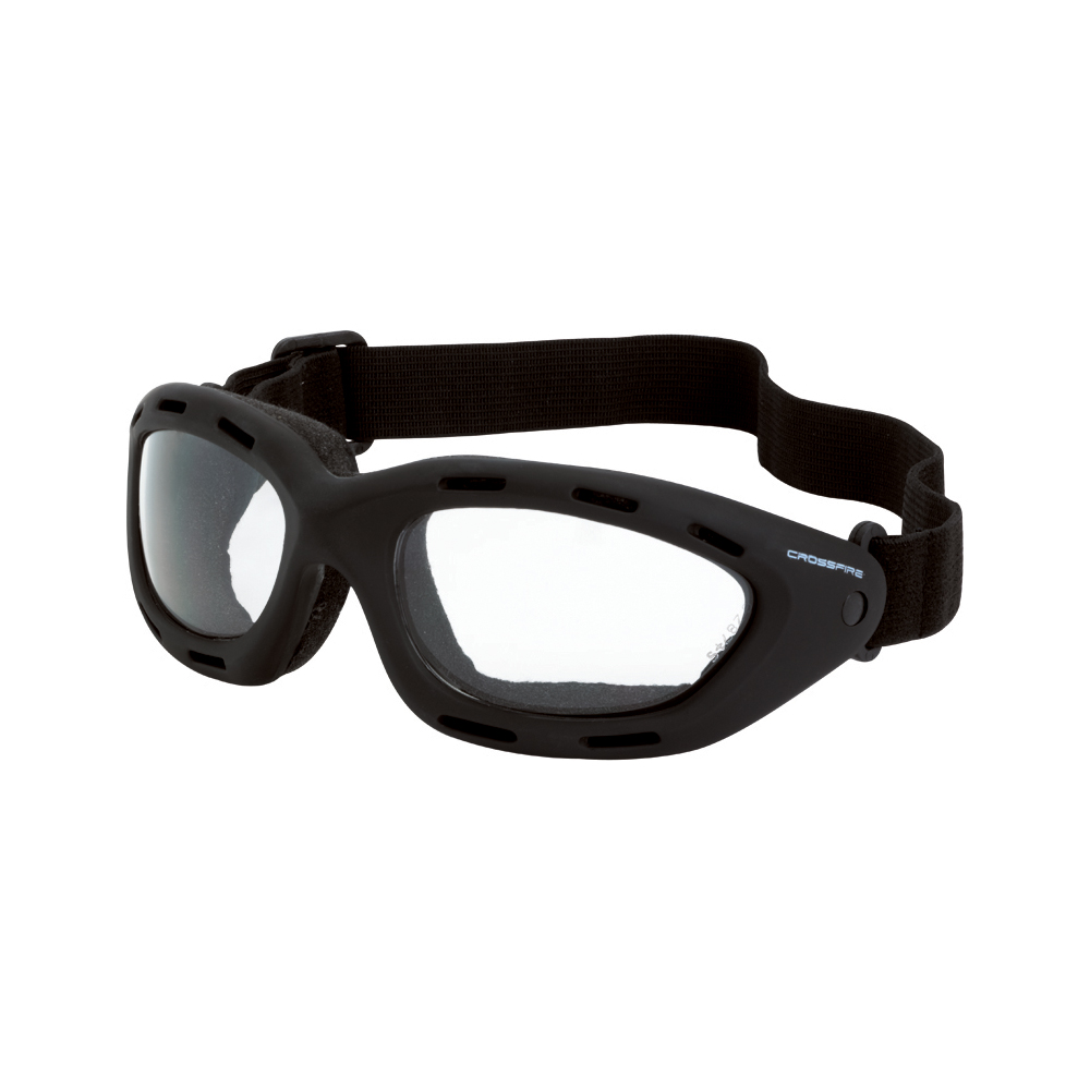 Element Foam Lined Safety Goggle - Black Frame - Clear Anti-Fog Lens - Anti-Fog Lens